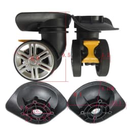 1 Pair Replacement Luggage Wheels for Suitcases Repair Hand Spinner Caster A08 Silent Rubber Wheels Trolley Parts for Suitcase