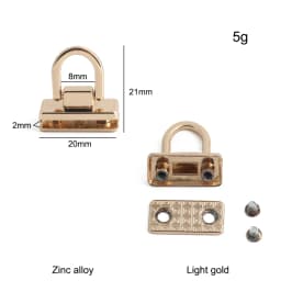 10/50/100PCS Metal Bag Side Hanger Square Ring For Handbag Strap Side Carabiner Clip Hook Chain Connector Buckle Accessories