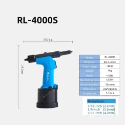 Pneumatic Rivet Gun Industrial Self-Priming Core-Pulling Heavy Duty Air Rivet Gun Stainless Steel Automatic Riveting Tools