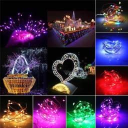 Constant On USB Fairy String Lights, Bendable Copper Wire Mini LED Lights for Indoor Room, Photo Wall, Curtain, Holiday Setup