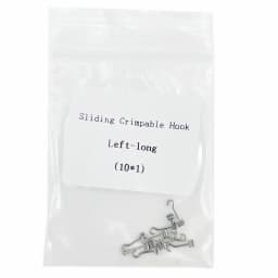 10Pcs Dental Sliding Crimpable Hooks Long Right/Left Dental Orthodontic Hook Dental Curved Crimpable Hook