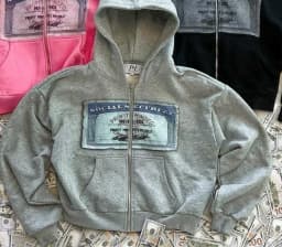 Cardigans Spring and Autumn American Hot Diamond Cardigan Pull-up Gum Hoodie Men's Fashion Brand High-end Feeling Ruan Shua...