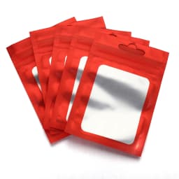 50pcs Black Foil Pouch Reusable Self Sealing Mylar Bag Ziplock Hang