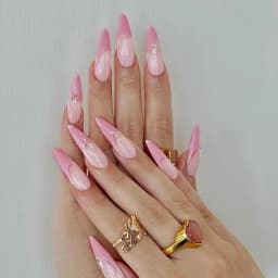 24pcs Punk Metal Fake Nails Press On Finished Long Pointed Silver Mirror y2k Nail Tips Full Cover Stiletto False Nails For Girl