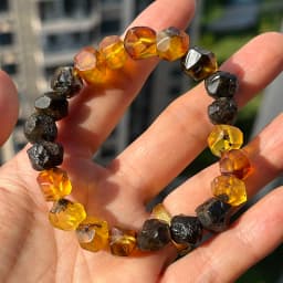 Original Amber Bracelets for Unisex New Genuine Irregular Beads Natural Black Medical Green Healing Jewelry Factory Unique Gift