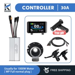 36V/48V 15-30A Waterproof KT Controller for Electric Bike with Light Function for Kunteng Ebike Accessories with Tf01u Display
