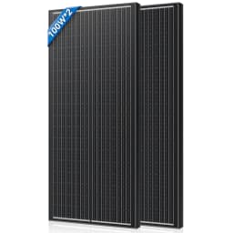 RVPOZWER 12.8V 100W Rigid Solar Panel 18BB N-Type Solar Cells Monocrystalline Silicon Waterproof Solar Panel Camping/Home/RV