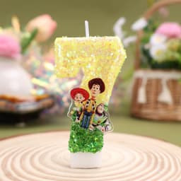 Hot Cute Cartoon T-O-Y Story Digital Candle Numbers 0-9 Kids Birthday Cake Decoration Cartoon Party Supplies Accessory