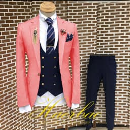 Men's Suit Business Jacket Dark Gray Jacket Navy Blue Vest Pants 3-Piece Set Slim Fit Wedding Tuxedo for Men