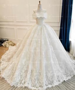Customized Strapless Sleeveless Ball Gown Lace Elegant Wedding Dress Vestidos De Novia Amanda Novias Amanda Novias Official