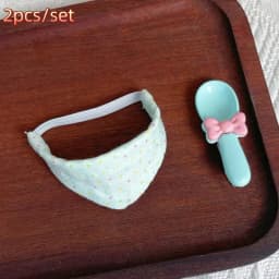 1Pc 22 Kinds Cute Mini Saliva Towel Doll Clothes Suitable For 10cm Cotton Doll Triangle Scarf Decoration