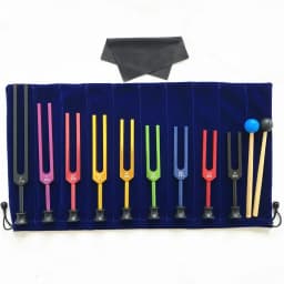 Yoga Tuning Fork Color Sets Tuning Fork Hammer Tools Sound Healing Therapy Kit 174HZ /285 /396 /417 /528/ 639 /741 /852 /963HZ