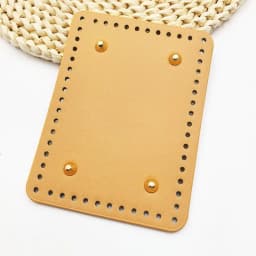 Rectangle Shaped PU Bag Bottom For Knitted Bag Crochet Bag Durable Bag Bottom With Rivet Bag Accessorie