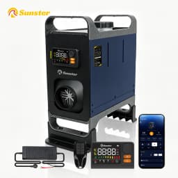 TR B2 8KW Diesel Air Heater 12V/24V 110-240V Dual Power Portable with Handle Fast Heat Silent Parking Heater APP for Camping RV