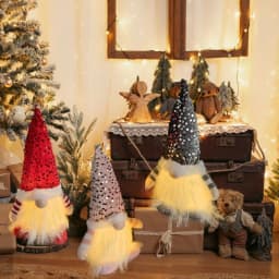 30cm Christmas Doll Elf Glowing Gnome with Led Night Light 2025 Christmas Decorations for Home Xmas Navidad New Year Gifts