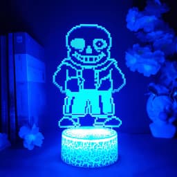 Undertale Anime Lamp Cute Room Decor RGB Table Light Houses Decoration Undertale Sans LED Nightlight for Children Birthday Gifts