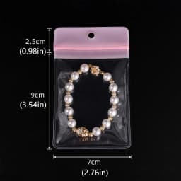 10Pcs Multi Size EVA Hang Hole Self Seal Packaging Bags Jewelry Organizer For Earrings Bracelet Storage Display Gift Packaging
