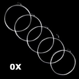 Goture 5pcs Tapered Leader Fly Fishing Line 9FT/2.74M 0X/1X/2X/3X/4X/5X/6X/7X Fly Line Leader With Loop Clear Nylon Line
