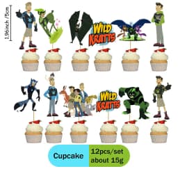 Wild Kratts Jungle Theme Birthday Party Ceremony Scene Layout Decorative Banner Spiral Honeycomb Pennant Disposable Items