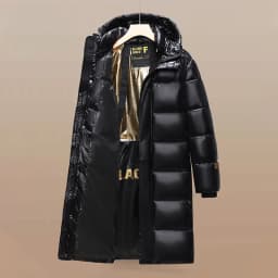 Ultra-Thick down Cotton Jacket Hooded Long Over-Knee Extreme Cold Couples Style Women's Fashion Commute Korean Version