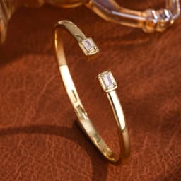 Luxury Geometry Gold Color Cuff Bangles For Women Fashion Cubic Zirconia Bracelets INS Party Everyday Jewlery.