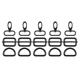 5Sets 20/25/32/38mm Metal D Ring Swivel Lobster Buckle for Bag Webbing Strap Hook Dog Collar Adjust Slider Clasp Sewing Hardware