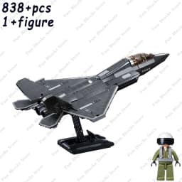 Military F/A-18E Super BumbleBee Strike Hornet Fighter Plane Building Blocks War Bricks Classic Model Educational Kids MOC Toys