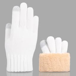 Female Winter Warm Knitted Full Finger Gloves Men Solid Woolen Touch Screen Mittens Women Thick Warm Cycling Driving Gloves H46