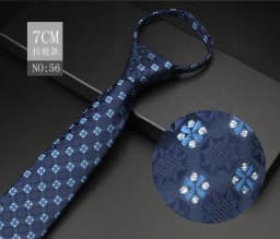 Luxury 7cm Mens Tie Pre-tied Easy Wear Neck Tie For Men Zipper Lazy Pre-tied Business Wedding Stripes Plaid Women Necktie