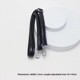 New Yu Black Leather Bag Strap Single Shoulder Crossbody Bag Long Strap School Bag Backpack Accessories Women's Bag Belt