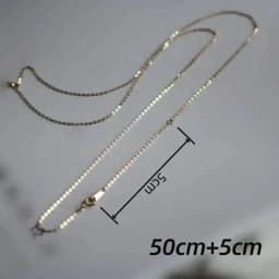 GOLDtutu14K Solid Gold Necklace, 1.1mm Minimal Simple Style Chain, Fine Jewelry, Real Au585 for Women, Girl, 2025, ok1001