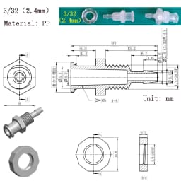 Luer Lock Adapter PP Plastic Air Valve Pipe Subpackaging Instrument Connector