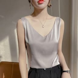 Women Tops Solid Spring Summer Casual Basic Tops Sexy V-neck Tank Tops Office Lady Black White Top 2026 Fashion Korean Tank Top