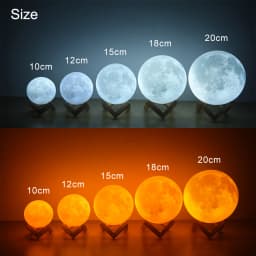 ZK20 Customized Photo Moon Lamp Personalized Kids Wife's Gifts Night Light USB Charging Tap Control  2/3 Colors Lunar Light