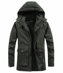 Parkas Coat Military Windproof Hooded Jackets Man Washed Cotton Thick Fleece Casual New Winter Warm Varsity Jacket Men
