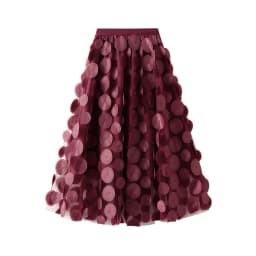 3d Polka Dot Black Mesh Half Skirt 2025 Fashion Women's Dress Mid Length Umbrella Dress Korean A-line Dress Party Dress