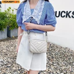 HOMEFISH High Quality PU Shoulder Bags for Woman's Handbag Simple Crossbody Casual Messenger Bag Cool Shoulder Bags Phone Bag