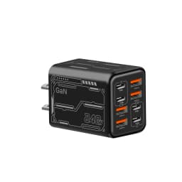 8‑in‑1 GaN 240W PD Desktop Charger 4PD 4USB Multi‑Port Power Adapter For iPhone 16 Xiaomi Samsung Notebook EU US Plug