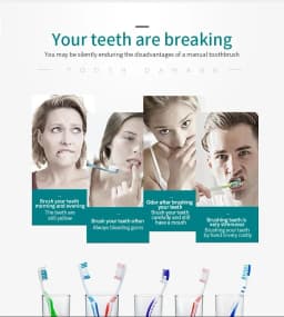 6 Clean Modes Washable Teeth Whitening and Cleaning Brush X-3 Sonic Electric Toothbrush USB Rechargeable Tooth Brush For Adult