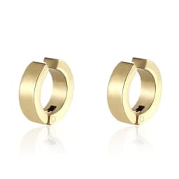 2pcs Punk Non Piercing Clip Earrings for Man Woman, Titanium Steel Stud Earrings Teens Hip Hop Style Ear Ring Jewelry Accessory