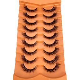 2024 New 9 Pairs Cat Eye Lashes Fluffy Faux Mink Lashes 8D Wispy Lashes Pack Dramatic Long Thick Volume Eyelashes False Eyelas