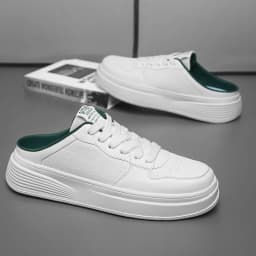 Men's Summer Canvas Slip-On Sandals, Casual Versatile Half-Sandals, Korean-Style Trendy Men's Shoes