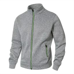 Spring Men's Lapel Sweater Zip Collar Cardigan Men's Casual Sweater Men's Clash of Colours Zip Top Jacket Jacket