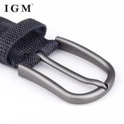 Men Belt Canvas Woven Belt Any-elastic Stretch Belt For Boys Young Versatile Pants Jeans Pin-buttoned Fashion Belt