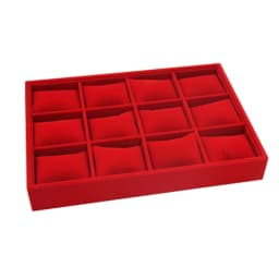 12 Grid Bracelet Watch Premium Pillow Plate 35*24cm Velvet Earnail Pendant Jewelry Display Tray