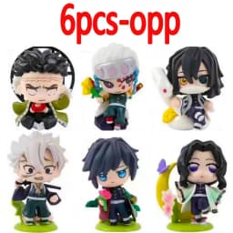 1-12pcs Anime Demon Slayer Blind Box Tanjiro Kamado Nezuko Cartoon Figure PVC Model Ornament Child Christmas Halloween Gift
