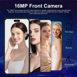 K-Touch 5G Smartphone 17 Pro Max 22G+2TB Cell Phone 7.3inch Full Display Mobile Phones Face Recognition 16+48MP Camera 5G Dual Sim 7800mAh Battery Android 15 Cellphones