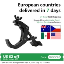 10Pcs/Lots Durable Heavy Duty Hooks 150kg 40-60mm Aluminum Alloy Clamp Bracket Stage Light Hook Light Clamp Holder Truss