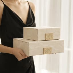 Luxury Jewelry Box Leather Simple Storage Jewelry Boxes Bracelet Necklaces Organizer Box Trinket Packaging Holiday Gift Supplies
