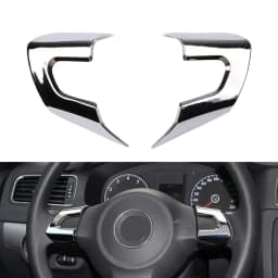 Chrome Car Steering Wheel Sticker Cover Sequin Trim For Golf 6 MK6 MK5 Steering Wheel Sequin Patch For Volkswagen For Polo